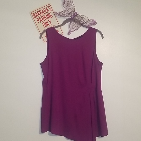 White House Black Market Tops - WHITE  HOUSE BLACK MARKET Plum Tunic SZ L